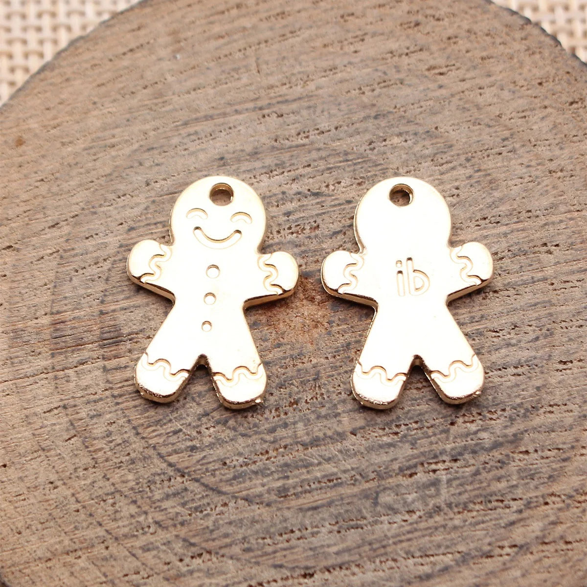 20x14mm 1.6g Multicolor Zinc Alloy Gingerbread Man Charm Pendant for DIY Holiday Jewelry Making