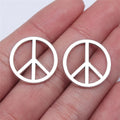 22x22mm 1.5g Antique Silver Zinc Alloy Peace Sign Charm Pendant for DIY Necklace Bracelet Jewelry