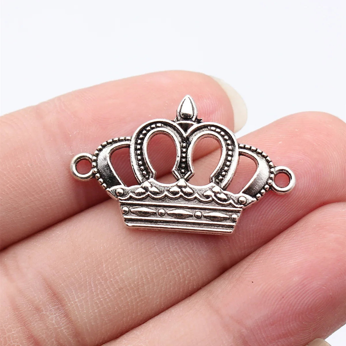 33x20mm 2.5g Multi-Color Zinc Alloy Crown Connector Charm for DIY Bracelet and Necklace Jewelry