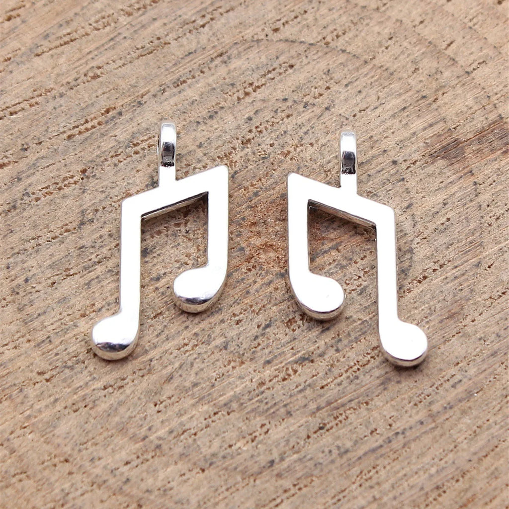 19x9mm 0.65g Multicolor Zinc Alloy Music Note Charm Pendant for DIY Necklace Bracelet Jewelry Making