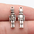 23x7.8mm 1.6g Antique Silver Zinc Alloy Nutcracker Soldier Charm Pendant for DIY Holiday Jewelry