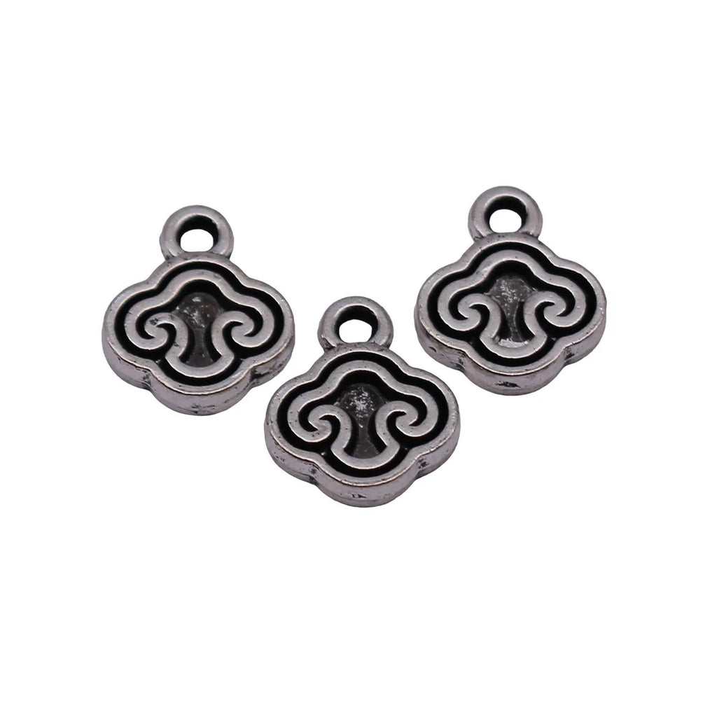 9.7x8.3mm 0.44g Antique Silver Zinc Alloy Chinese Auspicious Cloud charm pendant for DIY jewelry making