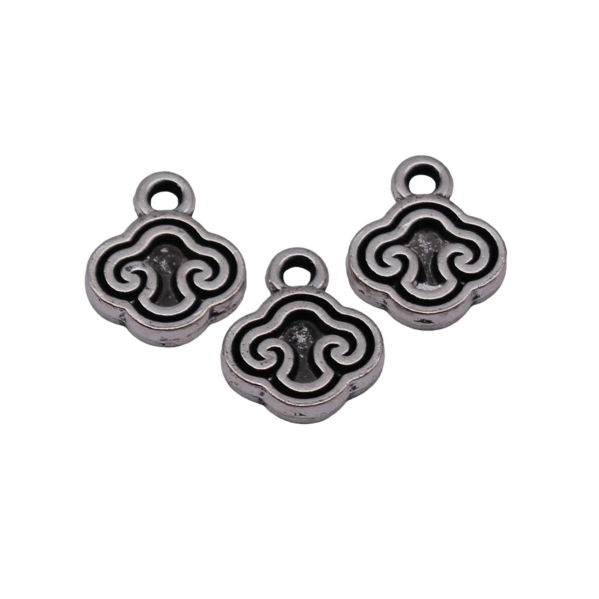 9.7x8.3mm 0.44g Antique Silver Zinc Alloy Chinese Auspicious Cloud charm pendant for DIY jewelry making