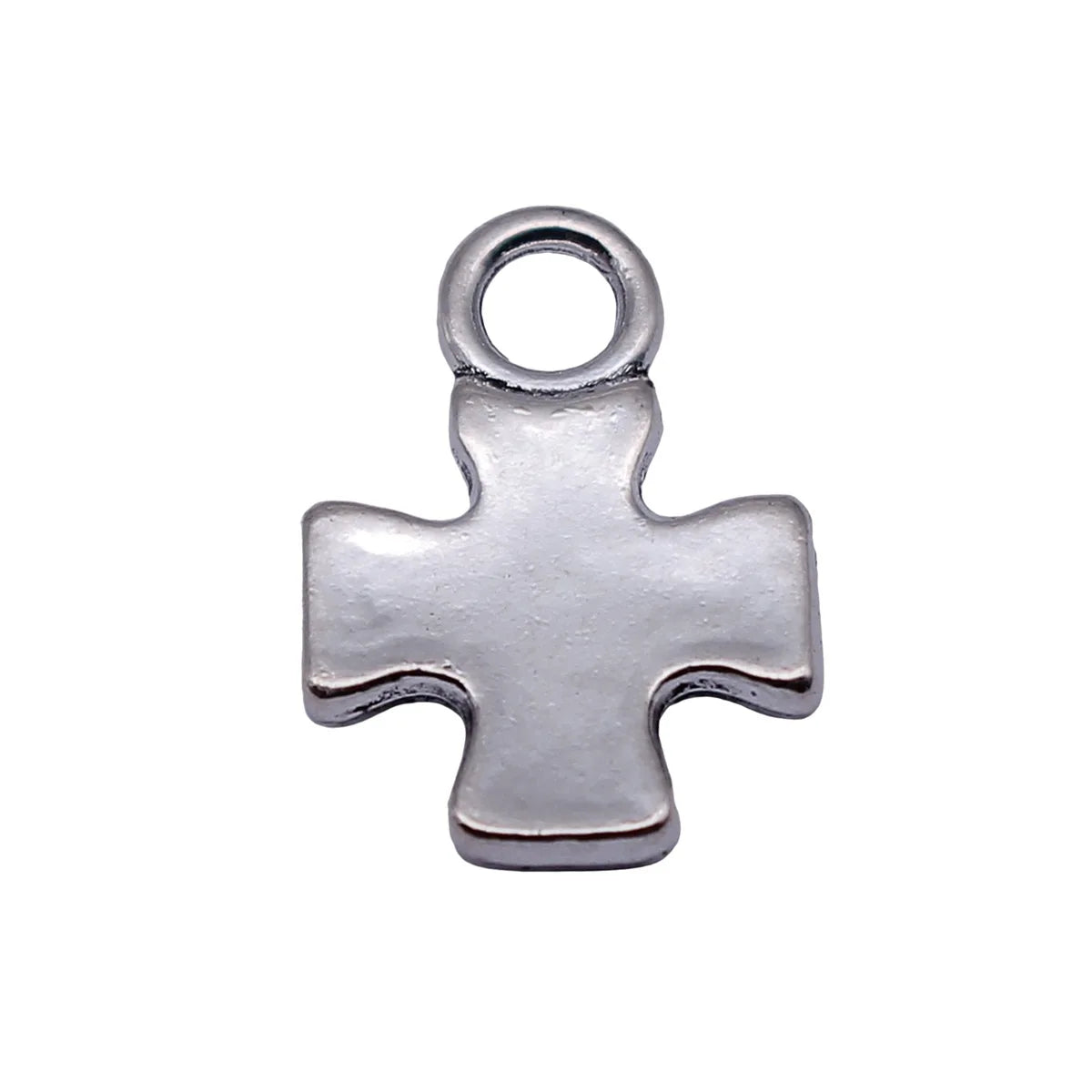 15x11mm 0.75g Antique Silver Zinc Alloy Cross Charm Pendant for DIY Necklace Bracelet Making