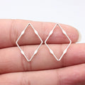 30x20mm 0.57g Multicolor Zinc Alloy Embossed Hollow Diamond geometric charm pendant for DIY jewelry