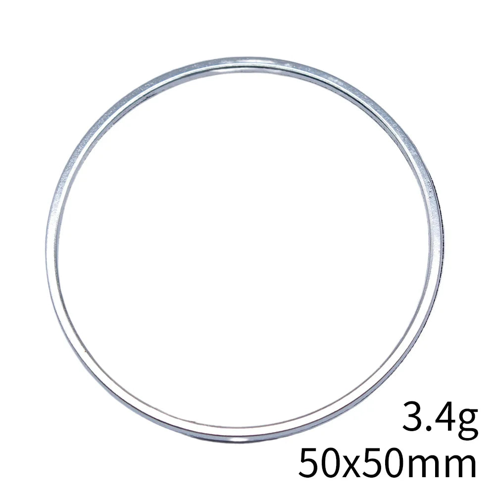 50x50mm 3.4g Antique Silver Zinc Alloy Round Ring Charm Pendant for Necklace Earring Jewelry Making