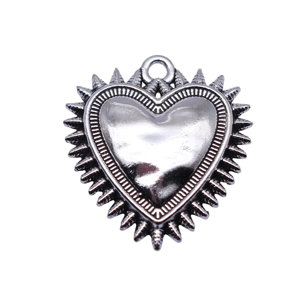 27x25mm 2.9g Antique Silver Zinc Alloy Thorn Heart Charm Pendant for DIY Necklace Bracelet Making