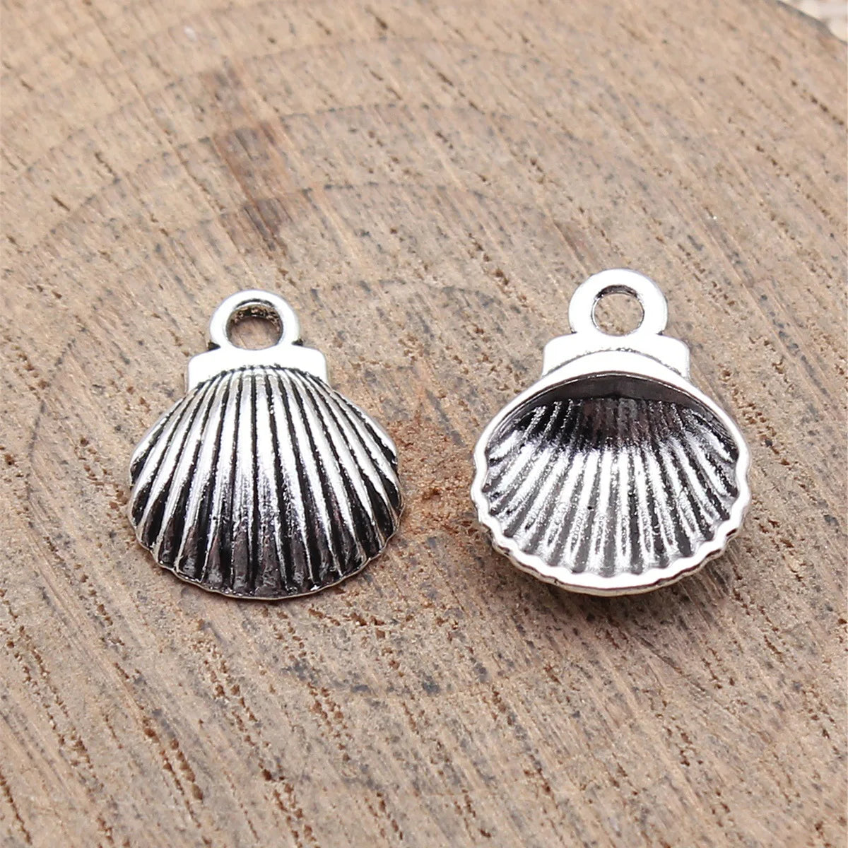 15x12mm 0.8g Antique Silver Zinc Alloy Shell Charm Pendant for DIY Necklace Bracelet Jewelry
