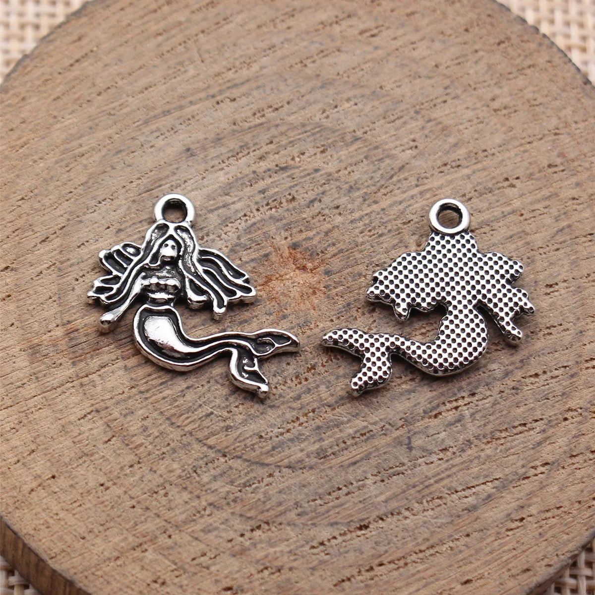 18x14mm 0.9g Multicolor Zinc Alloy Mermaid Charm Pendant for DIY Necklace Bracelet Earring Making