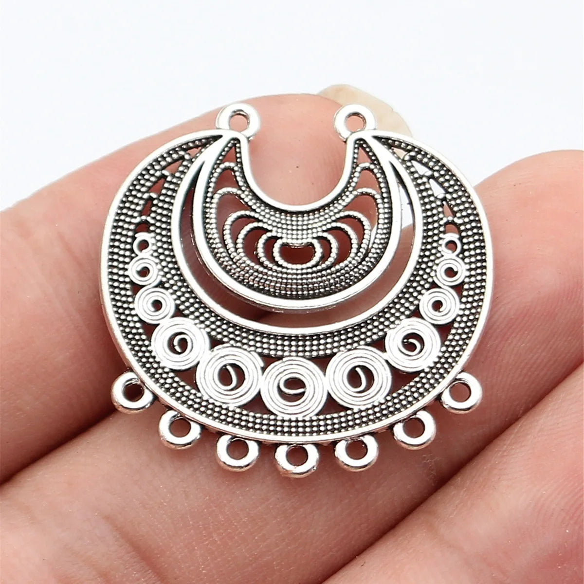 31x31mm 3.5g Multicolor Zinc Alloy Earring Connector Charm Jewelry Findings for DIY Earrings