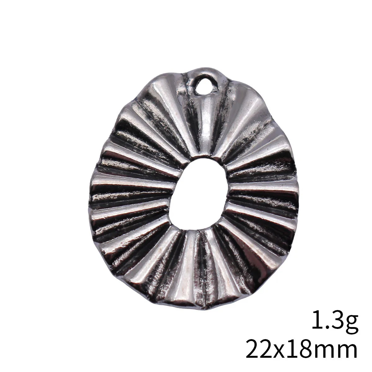 22x18mm 1.3g Multicolor Zinc Alloy Hollow Wrinkled Egg Geometric Charm Pendant for DIY Jewelry Making