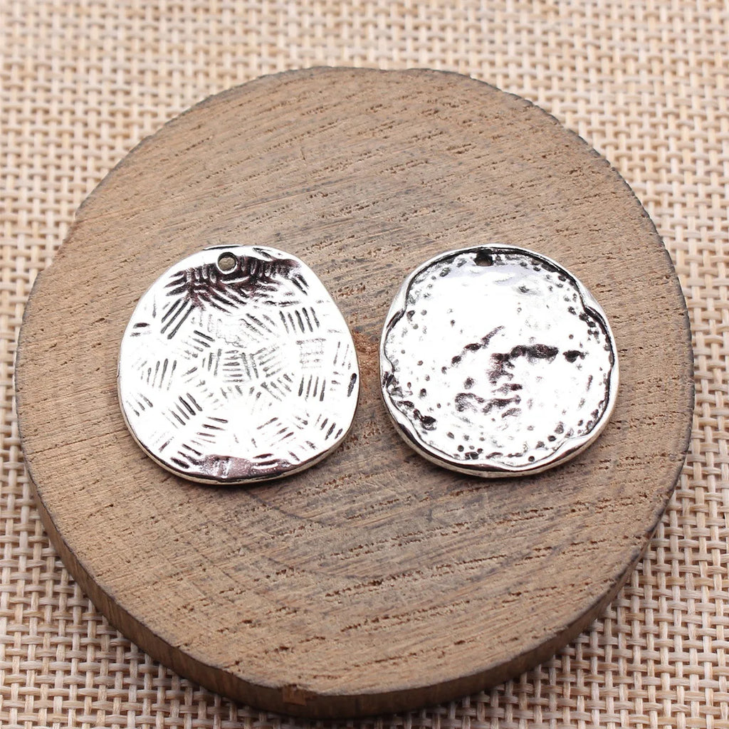 24x23mm 3g Multi-Color Zinc Alloy Textured Egg Shape Charm Pendant for DIY Necklace Jewelry Making