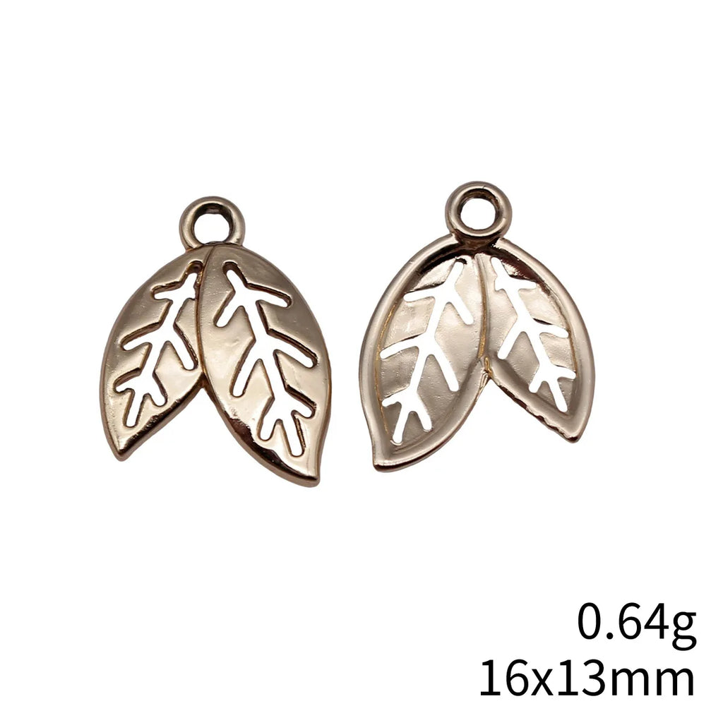 16x13mm 0.64g Multi Color Zinc Alloy Leaf Charm Pendant for DIY Necklace Bracelet Jewelry Making