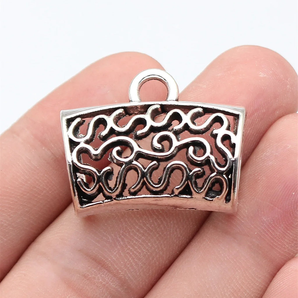 32x26x18mm 7.3g Multicolor Zinc Alloy Hollow Scarf Buckle Jewelry Findings for DIY Accessory Making