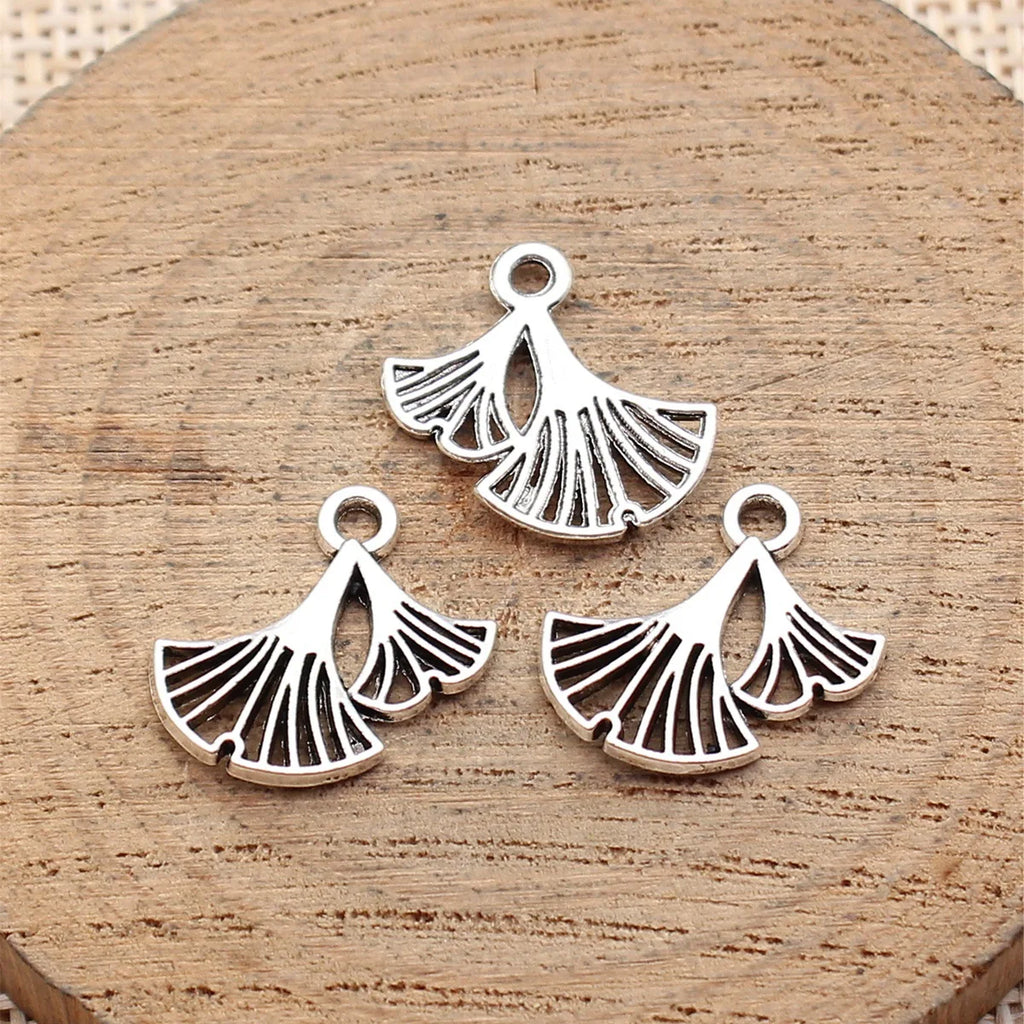 16x16mm 0.65g Multicolor Zinc Alloy Ginkgo Leaf Charm Pendant for DIY Earring Bracelet Making
