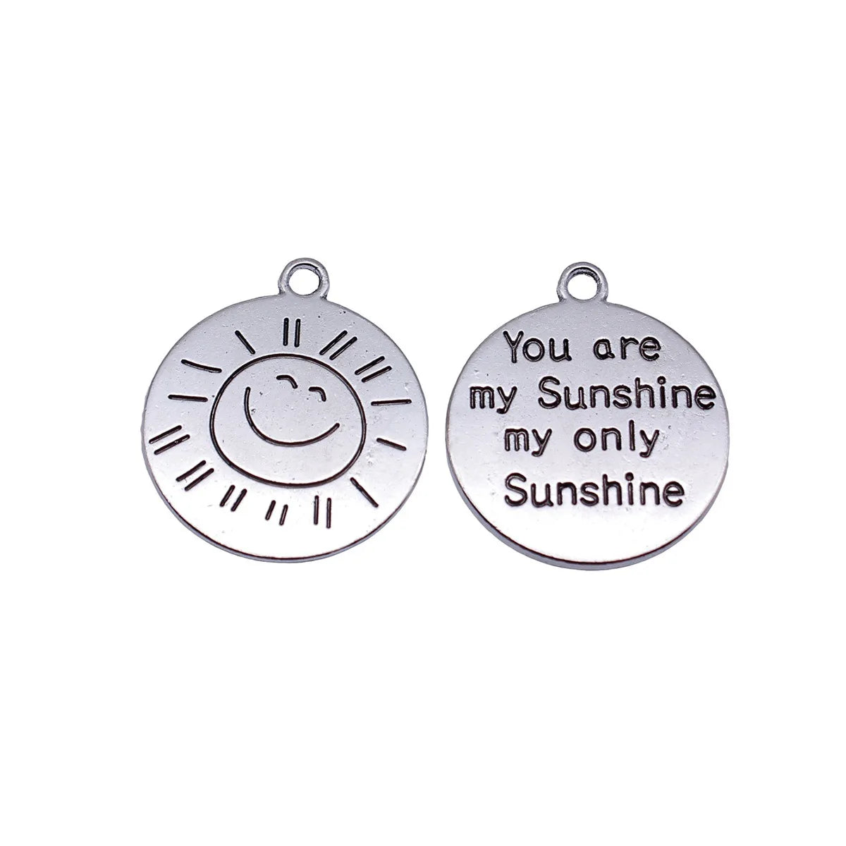 27x24mm 4.4g Antique Silver Zinc Alloy You Are My Sunshine My Only Sunshine Charm Pendant for DIY Jewelry