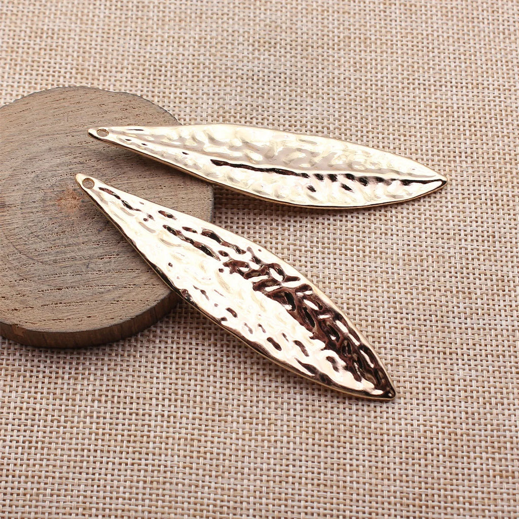 85x20mm 10.8g Multicolor Zinc Alloy Hammered Large Tree Leaf Charm Pendant for DIY Necklace Making