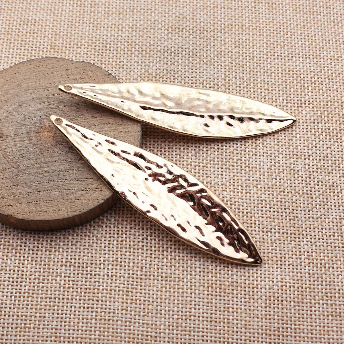 85x20mm 10.8g Multicolor Zinc Alloy Hammered Large Tree Leaf Charm Pendant for DIY Necklace Making