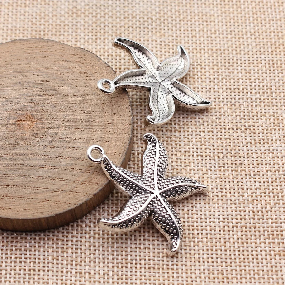 39x34mm 6.1g Multicolor Zinc Alloy Starfish Charm Pendant for DIY Necklace and Beach Jewelry Making