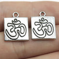 18x15mm 2.1g Antique Silver Zinc Alloy Om Charm Pendant for DIY Necklace Bracelet Jewelry Making