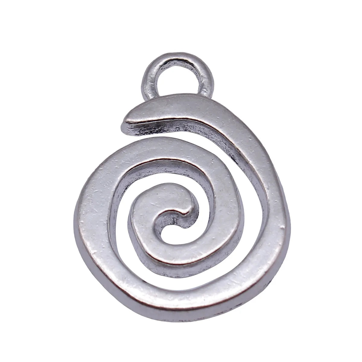 32x23mm 6g Antique Silver Zinc Alloy Swirl Charm Pendant for DIY Necklace Bracelet Making