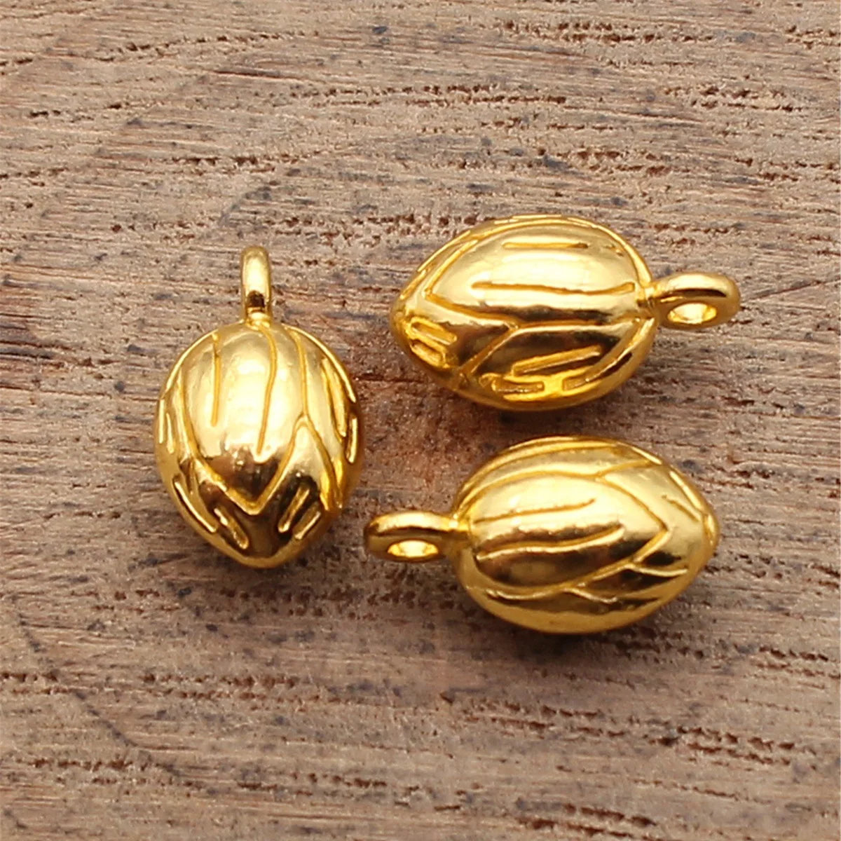 12x7.5x5.8mm 1.3g Bright Gold Zinc Alloy Lotus Bud Charm Pendant for DIY Necklace Bracelet Jewelry Making