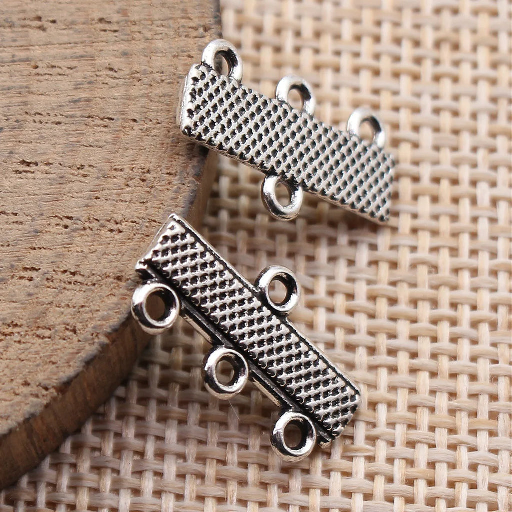 18x10mm 0.83g Antique Silver Zinc Alloy Earring Connector Charm Jewelry Findings for DIY Earrings Making