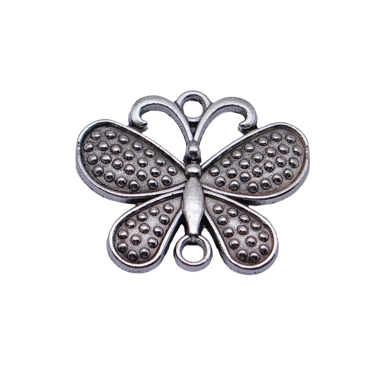 25x20mm 2.7g Antique Silver Zinc Alloy Butterfly Connector Charm for DIY Bracelet Necklace Jewelry