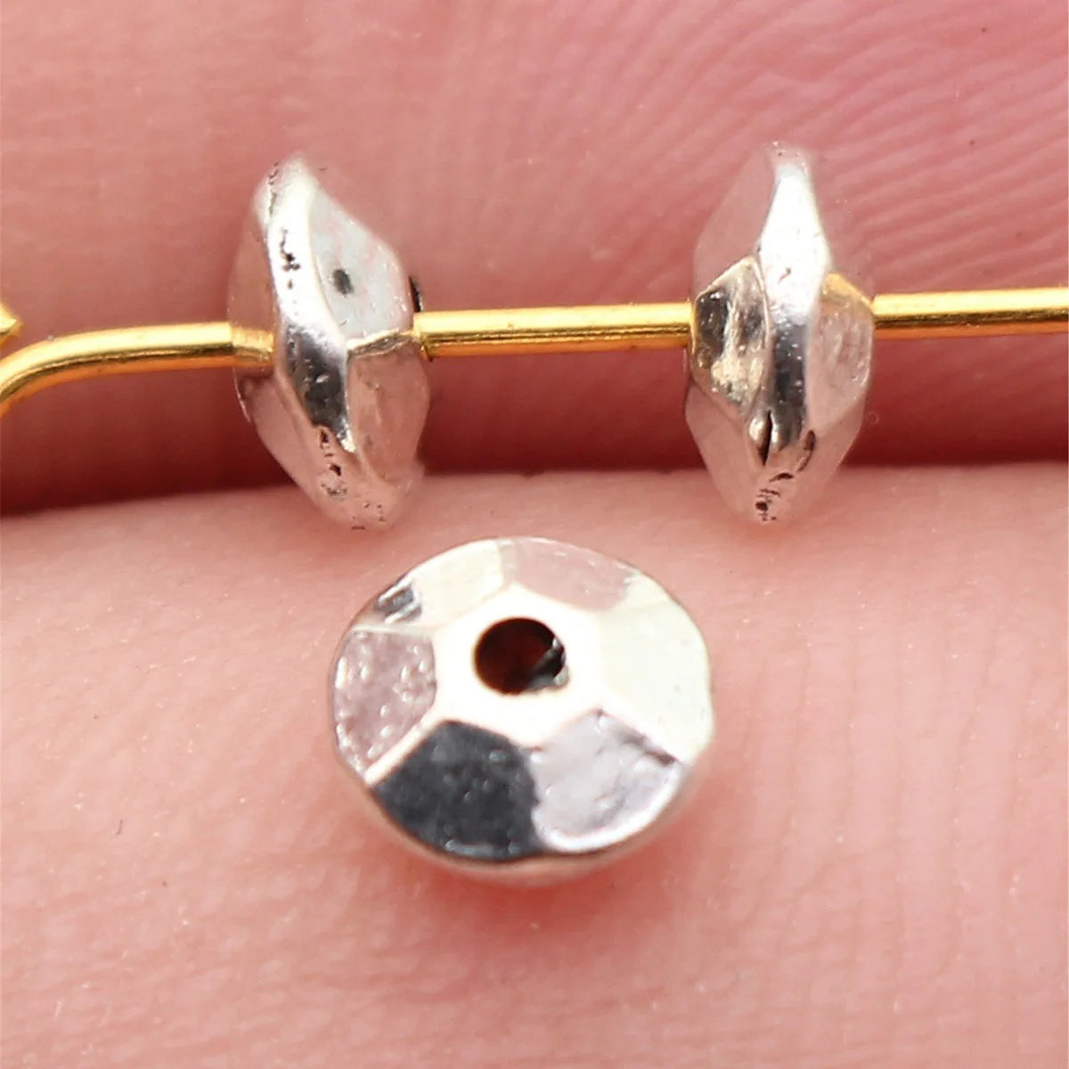 5.7x5.7x2.8mm 0.25g Multicolor Zinc Alloy Faceted Spacer Beads for DIY Bracelet Necklace Jewelry Making