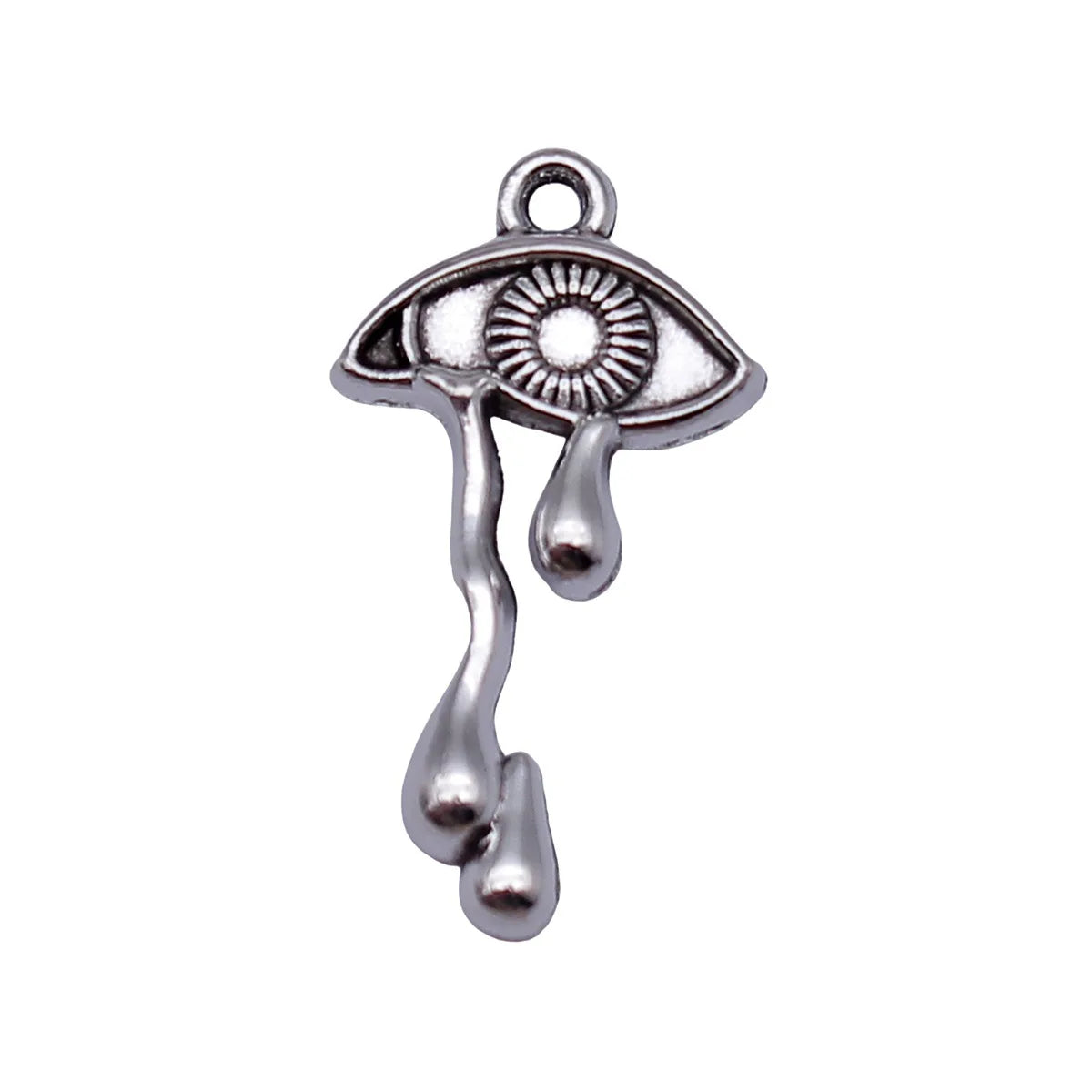 24x13mm 0.83g Antique Silver Zinc Alloy Teardrop Eye Charm Pendant for Necklace Bracelet DIY Jewelry