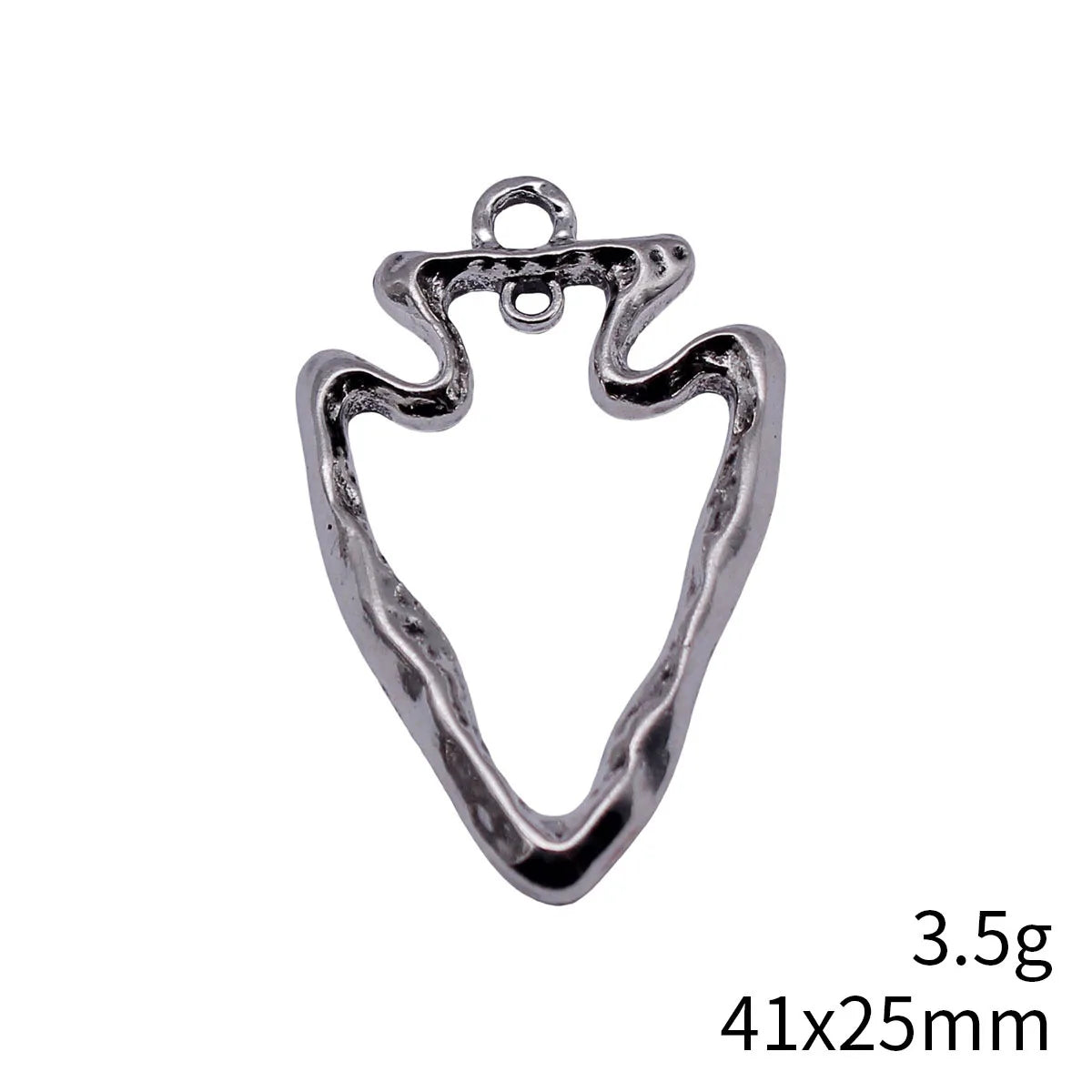 41x25mm 3.5g Multicolor Zinc Alloy Hammered Hollow Arrow Connector Charm for DIY Jewelry Making