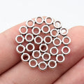 30x30x1.8mm 3.3g Antique Silver Zinc Alloy Hollow Round Ring Disc Connector Charm for DIY Jewelry Making