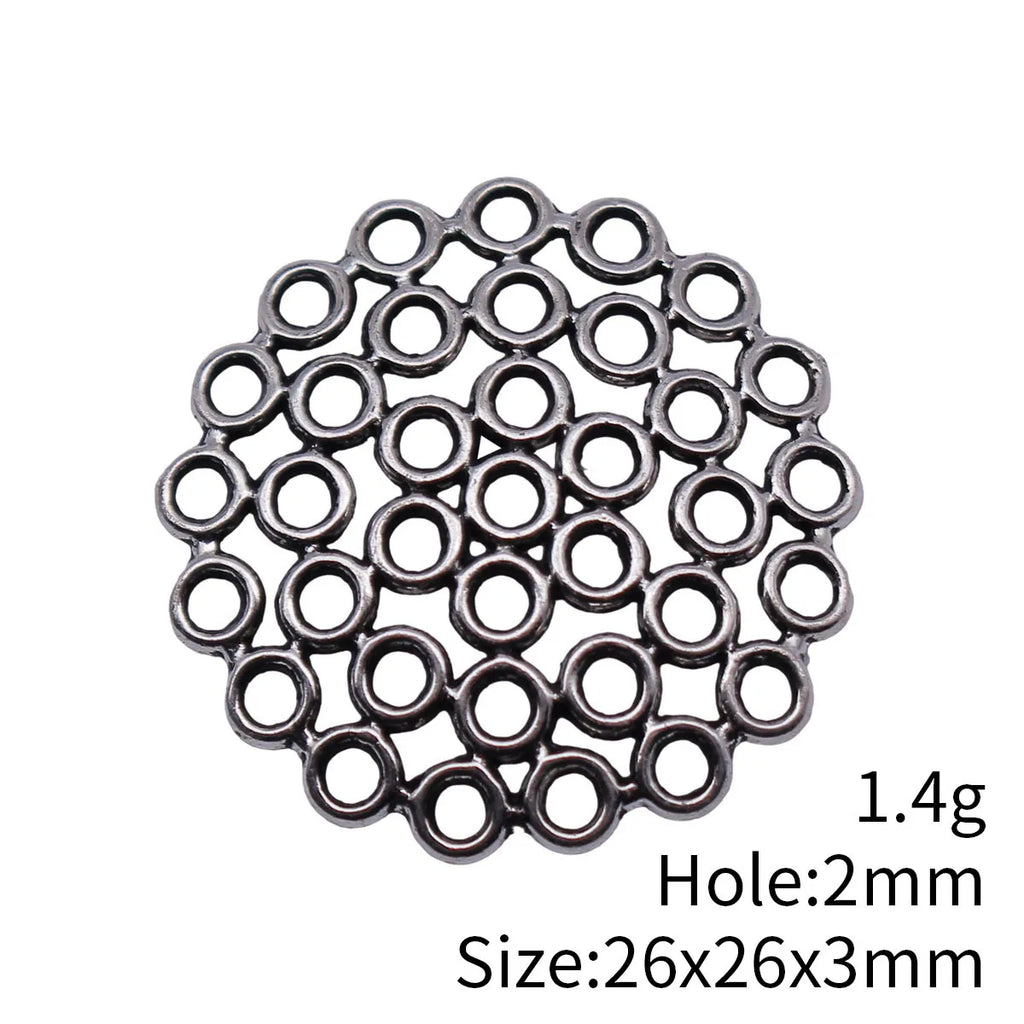26x26x3mm 1.4g Zinc Alloy Ring Round Charm Pendants for DIY Bracelet Necklace Jewelry Making