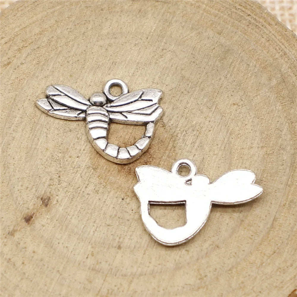 19x14mm 1.1g Multicolor Zinc Alloy Dragonfly Charm Pendant for DIY Necklace Bracelet Making
