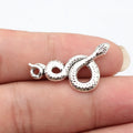 31x16mm 1.8g Multicolor Zinc Alloy Snake Charm Pendant for DIY Necklace Bracelet Jewelry Making