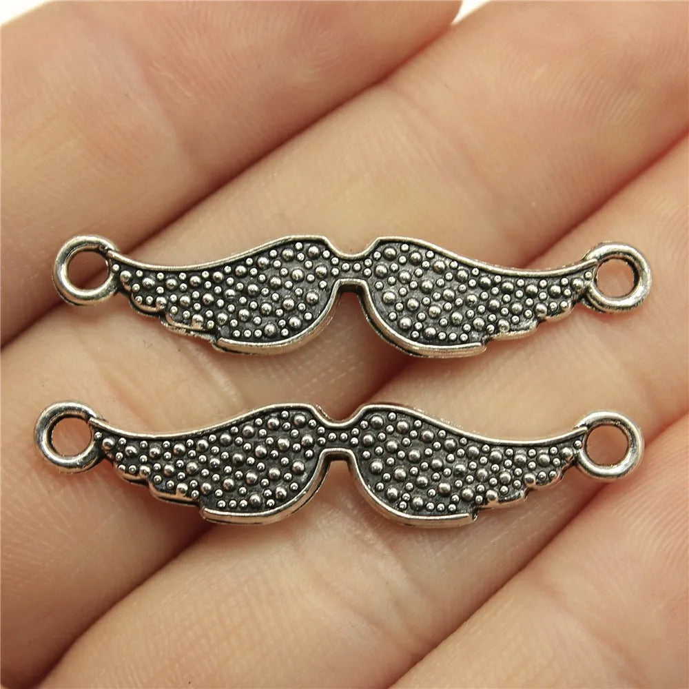 40x8mm 1.5g Multicolor Zinc Alloy Wing Connector Charm for Bracelet Necklace Jewelry Making