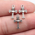 17x9.8mm 0.63g Multicolor Zinc Alloy Heart Cross Charm Pendant for DIY Necklace Bracelet Making