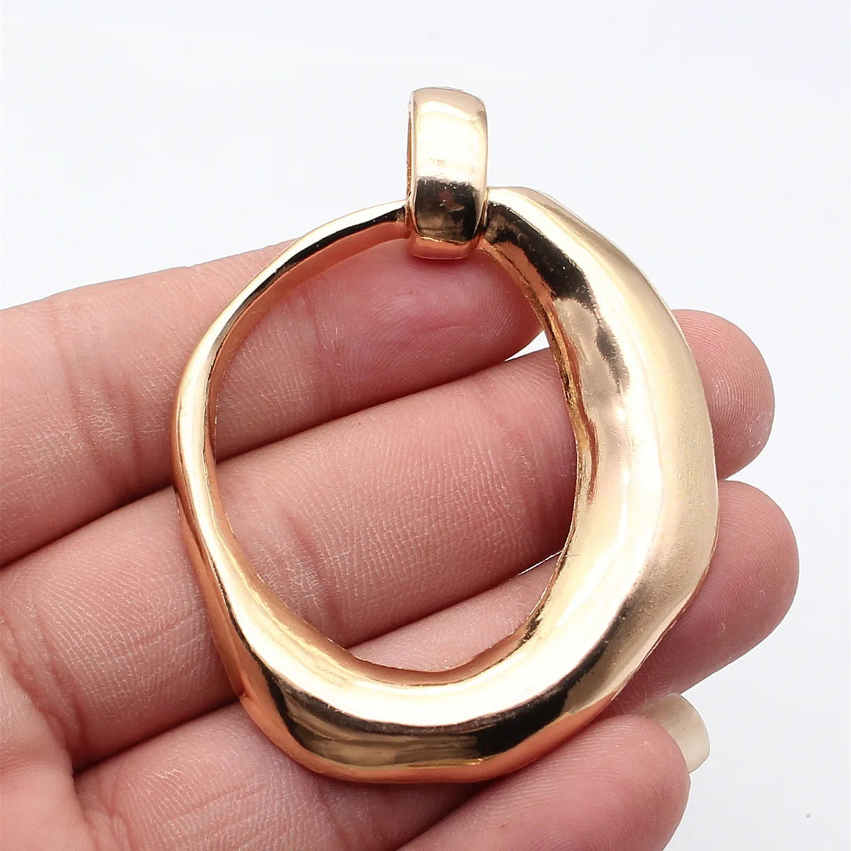 69x54mm 16.7g Multicolor Zinc Alloy Irregular Round Ring Charm Pendant for Necklace Jewelry Making