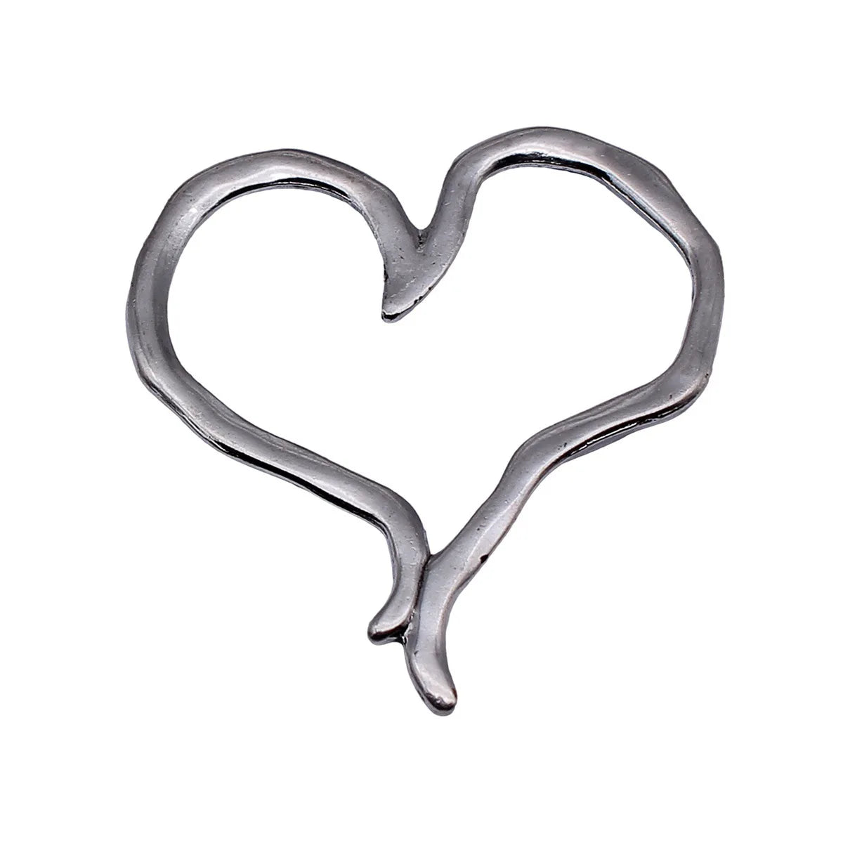 49x46mm 6.4g Antique Silver Zinc Alloy Hollow Heart Charm Pendant for DIY Necklace Bracelet Making