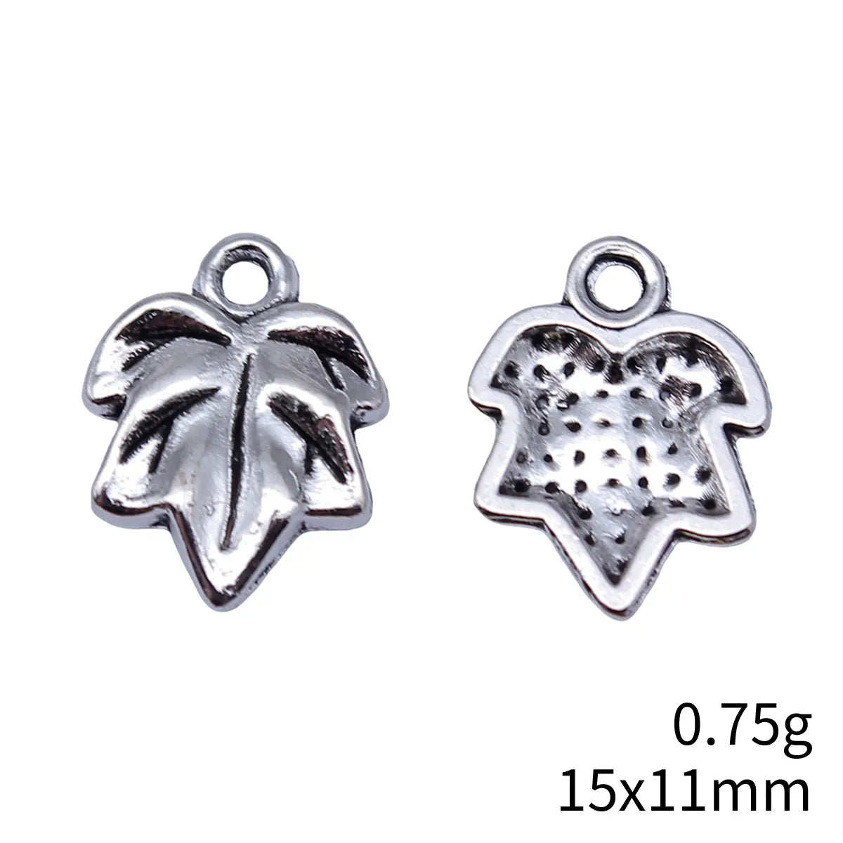 15x11mm 0.75g Antique Silver Zinc Alloy Leaf Charm Pendant for DIY Necklace Bracelet Jewelry Making