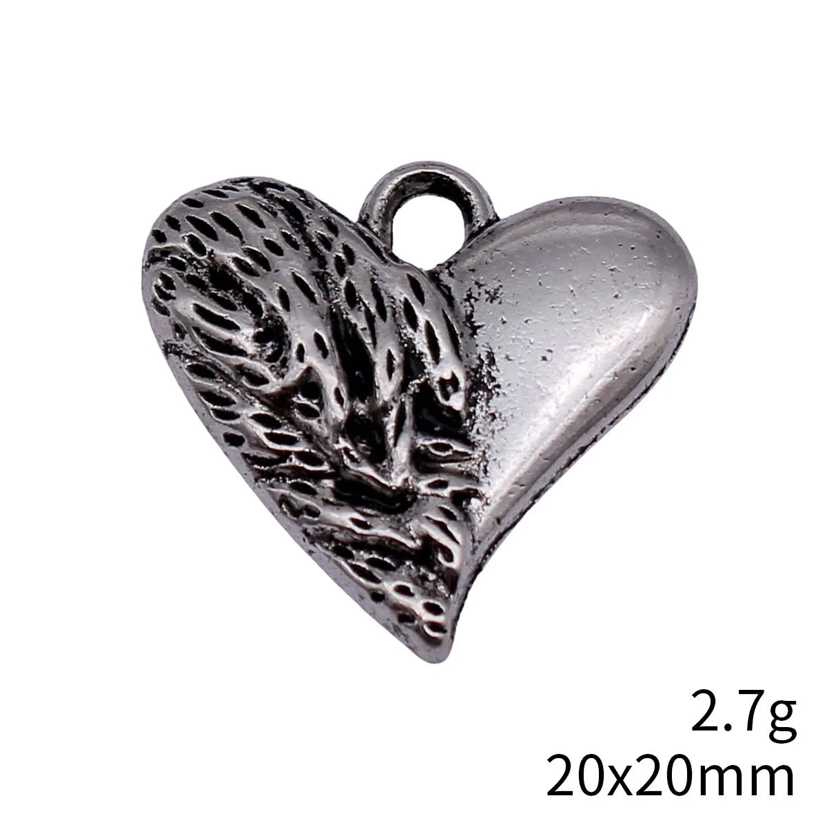 20x20mm 2.7g Antique Silver Zinc Alloy Winged Heart Wing Charm Pendant for DIY Necklace Bracelet Making