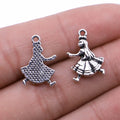 13x18mm 1.3g Multicolor Zinc Alloy Girl Charm Pendant for DIY Bracelet Necklace Jewelry Making