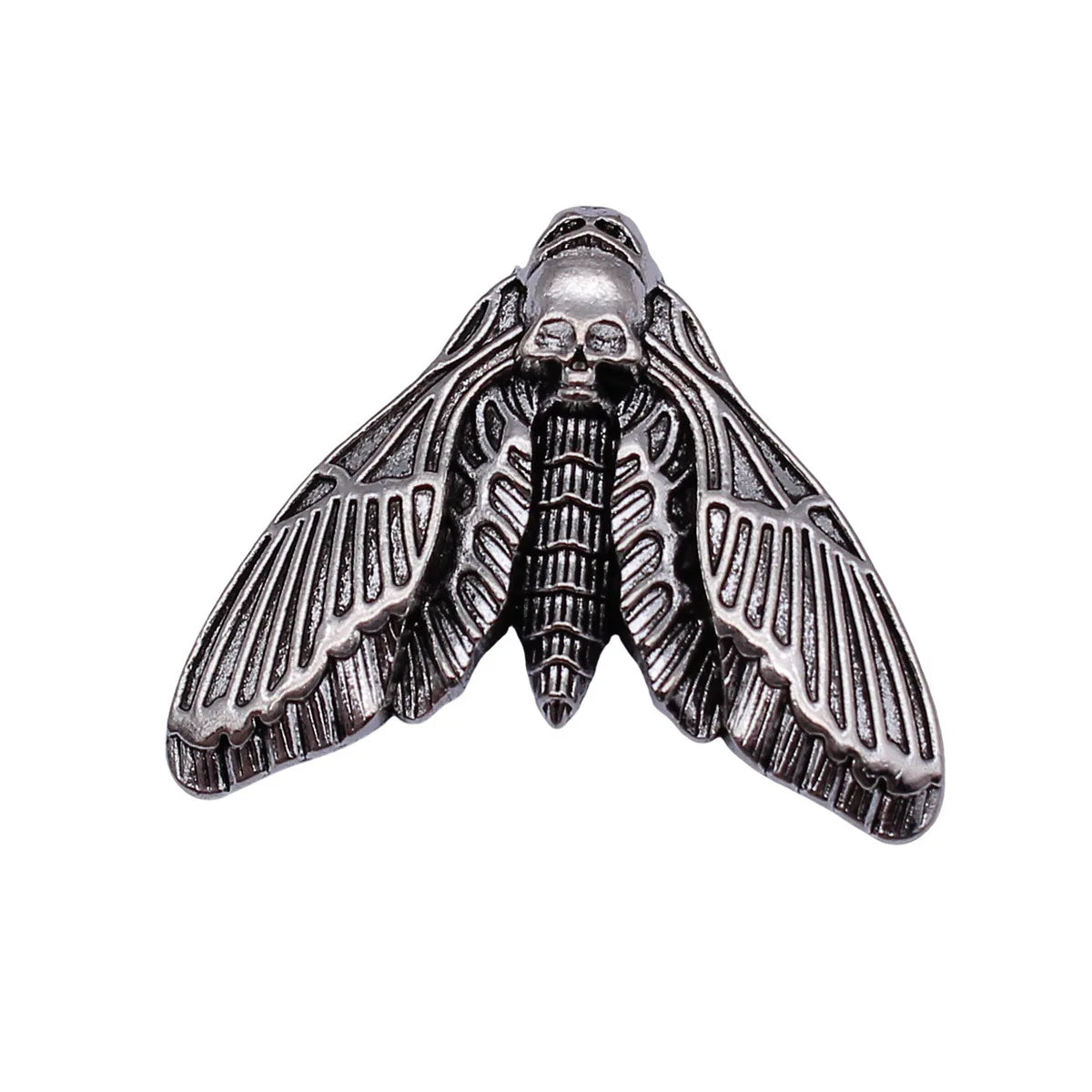 40x33mm 6.6g Antique Silver Zinc Alloy Gothic Skull Moth Charm Pendant for DIY Necklace Making