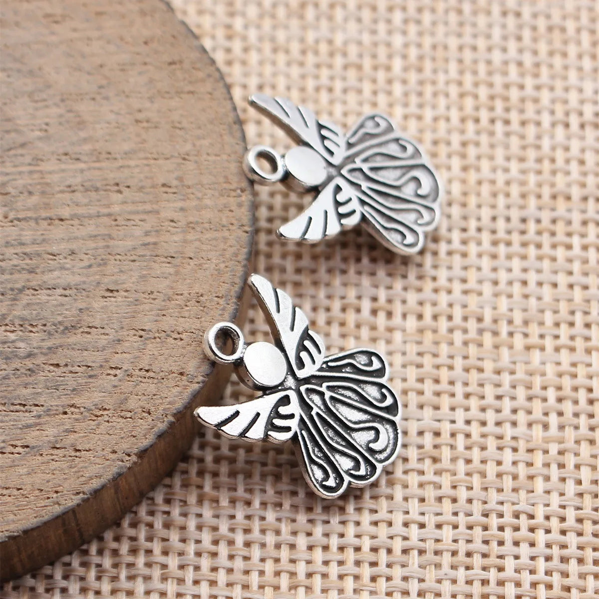 20x15mm 1.5g Antique Silver Zinc Alloy Angel Charm Pendant for DIY Bracelet Necklace Jewelry Making