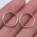18x18mm 0.7g KC Gold Zinc Alloy Round Ring Charm Pendant for DIY Necklace Bracelet Making