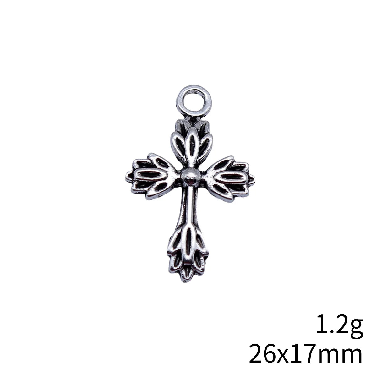 26x17mm 1.2g Antique Silver Zinc Alloy Cross Charm Pendant for DIY Necklace Bracelet Jewelry Making