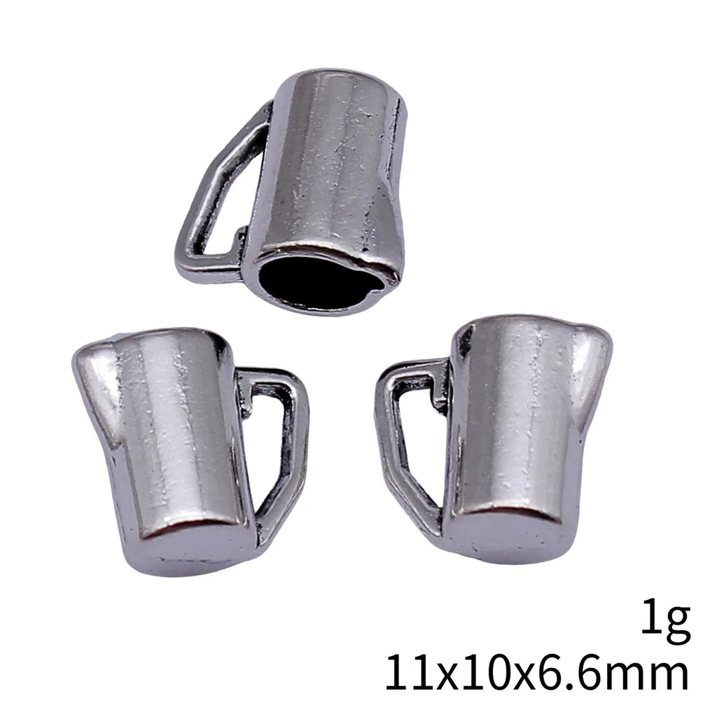 11x10x6.6mm 1g Antique Silver Zinc Alloy Water Cup Charm Pendant for Bracelet Necklace Making