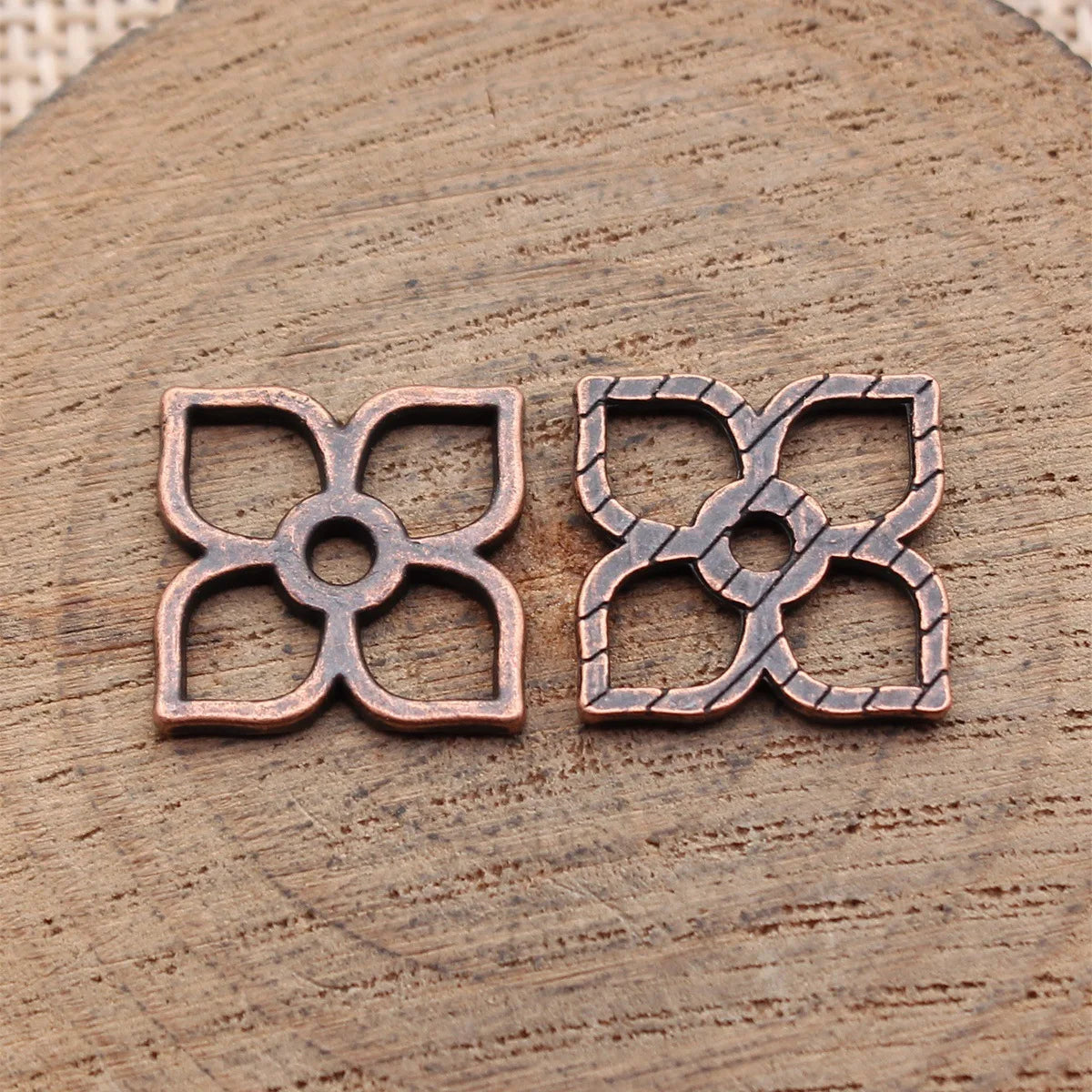 20x20mm 0.95g Multicolor Zinc Alloy Hollow Geometric Pattern Connector Charm for DIY Jewelry Making
