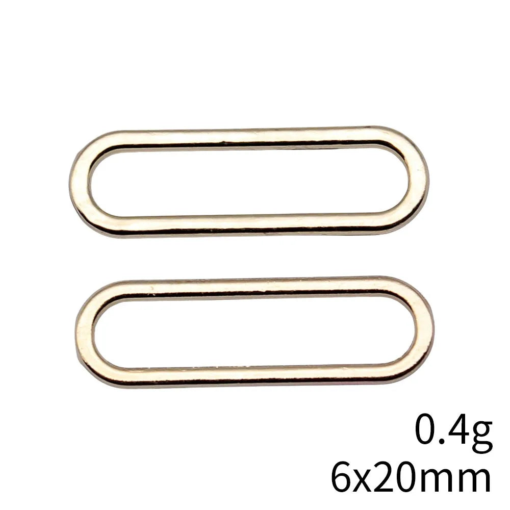 6x20mm 0.4g KC Gold Zinc Alloy Oval Ring Charm Pendant for DIY Necklace Bracelet Jewelry Making