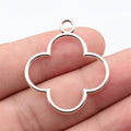 37x32mm 1.6g Multicolor Zinc Alloy Hollow Geometric Flower Frame Charm Pendant for DIY Jewelry Making